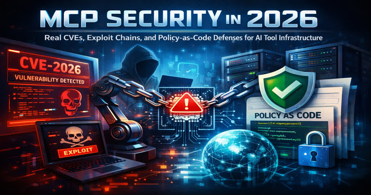 MCP Security in 2026: Real CVEs, Exploit Chains, and Policy-as-Code Defenses for AI Tool Infrastructure