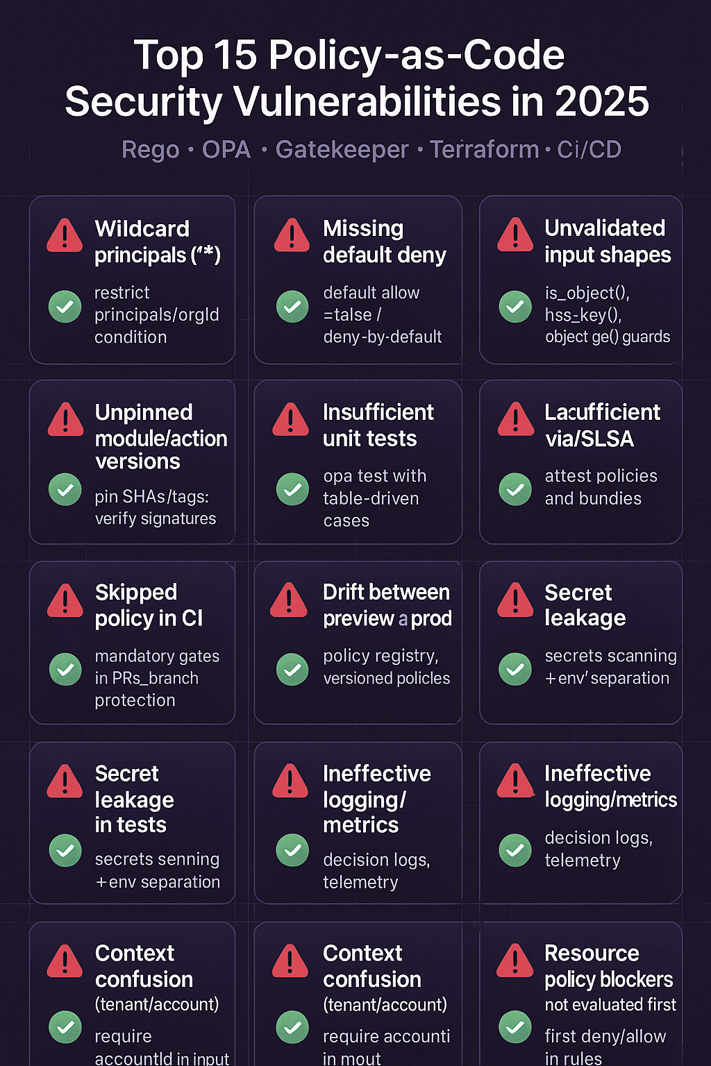 Top 15 Policy-as-Code Security Vulnerabilities in 2025 (And How to Fix Them)
