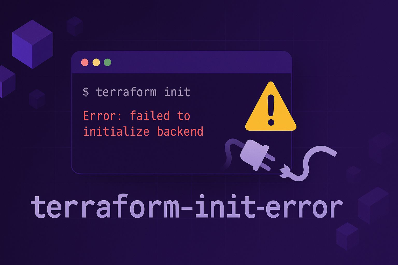 Diagram showing common Terraform backend initialization errors